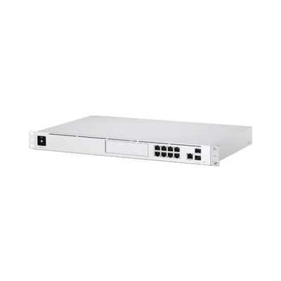 Unifi Os Console: Dream Machine Pro, Con 1 Puerto Wan Gigabit Rj45, 1 Puerto Wan 10g Sfp+ / 8 Puertos Lan Gigabit Rj-45, Y Una Bahía De Hdd 3.5" (no Incluye Hdd), Integra Todas Las Aplicaciones Unifi