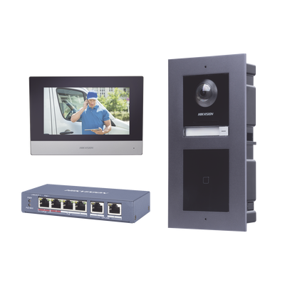 Kit De Videoportero Ip Con Llamada A App De Smartphone Y Lector De Tarjetas Em / 2da Generación (modular) / Montaje Para Empotrar Incluido