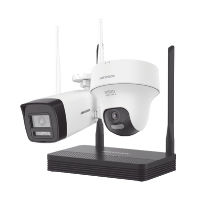 Kit Ip Inalámbrico 4 Megapixel / Nvs 4 Canales / 1 Cámara Bala Exterior + 1 Cámara Turret Interior Con Lente 2.8 Mm Y Dual Light / Audio Bidireccional (micrófono Y Bocina) / Soporta Micro Sd De 512 Gb