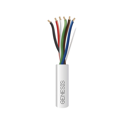 Bobina De 305 Metros / Cable De Cobre / 6 X 22 Awg / Riser / Tipo Cmr-cl3r / Para Interior / Para Aplicaciones De Control De Acceso / Alarmas De Intrusión / Automatización / Interfonos Y Tv Porteros