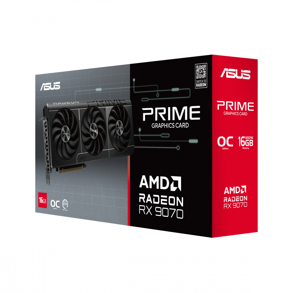 Tarjeta de Video ASUS AMD Prime Radeon RX 9070 OC, 16GB 256-bit GDDR6, PCI Express 5.0 PRIME-RX9070-O16G