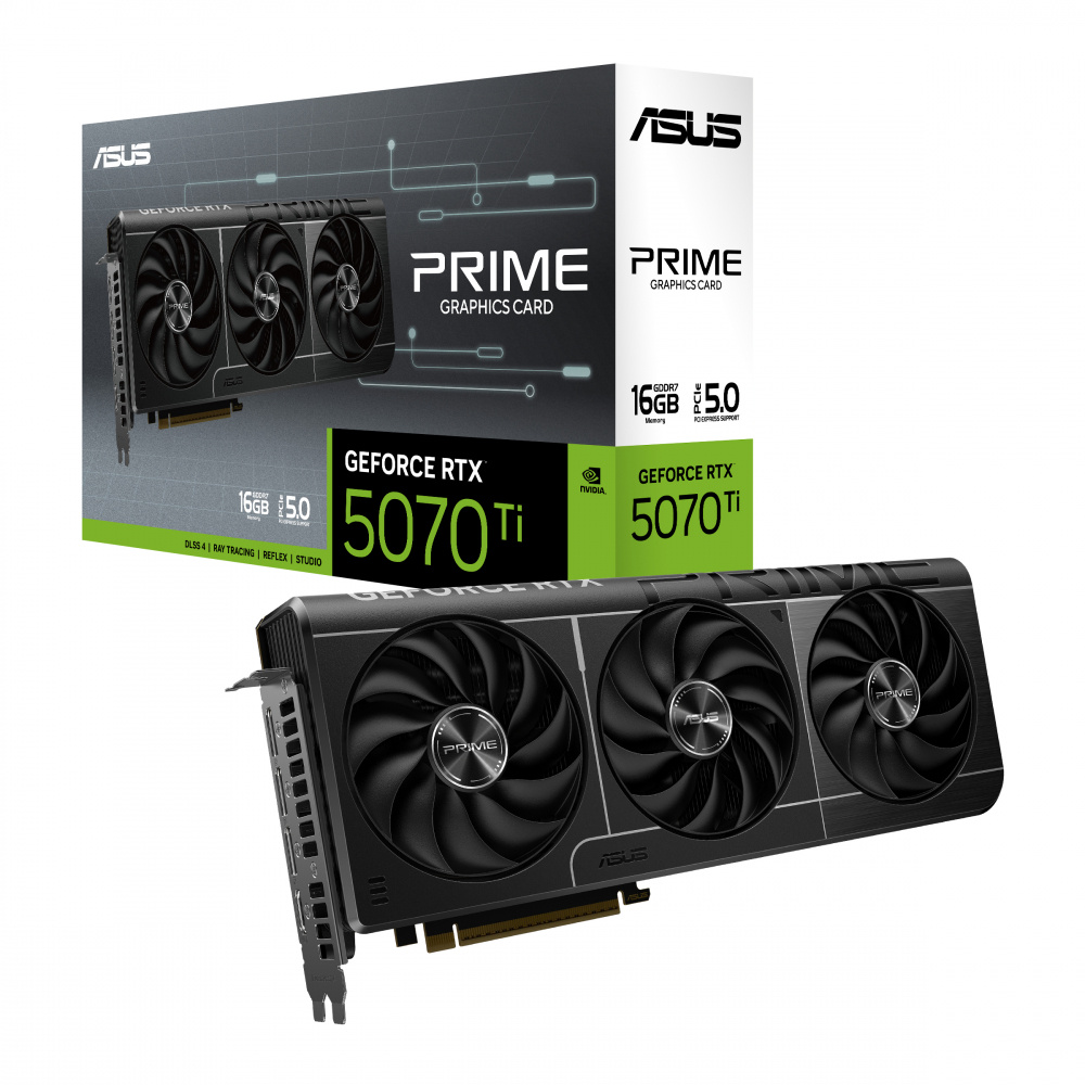 Tarjeta de Video ASUS NVIDIA GeForce RTX 5070 Ti, 16GB 256-bit GDDR7, PCI Express 5.0 PRIME-RTX5070TI-16G