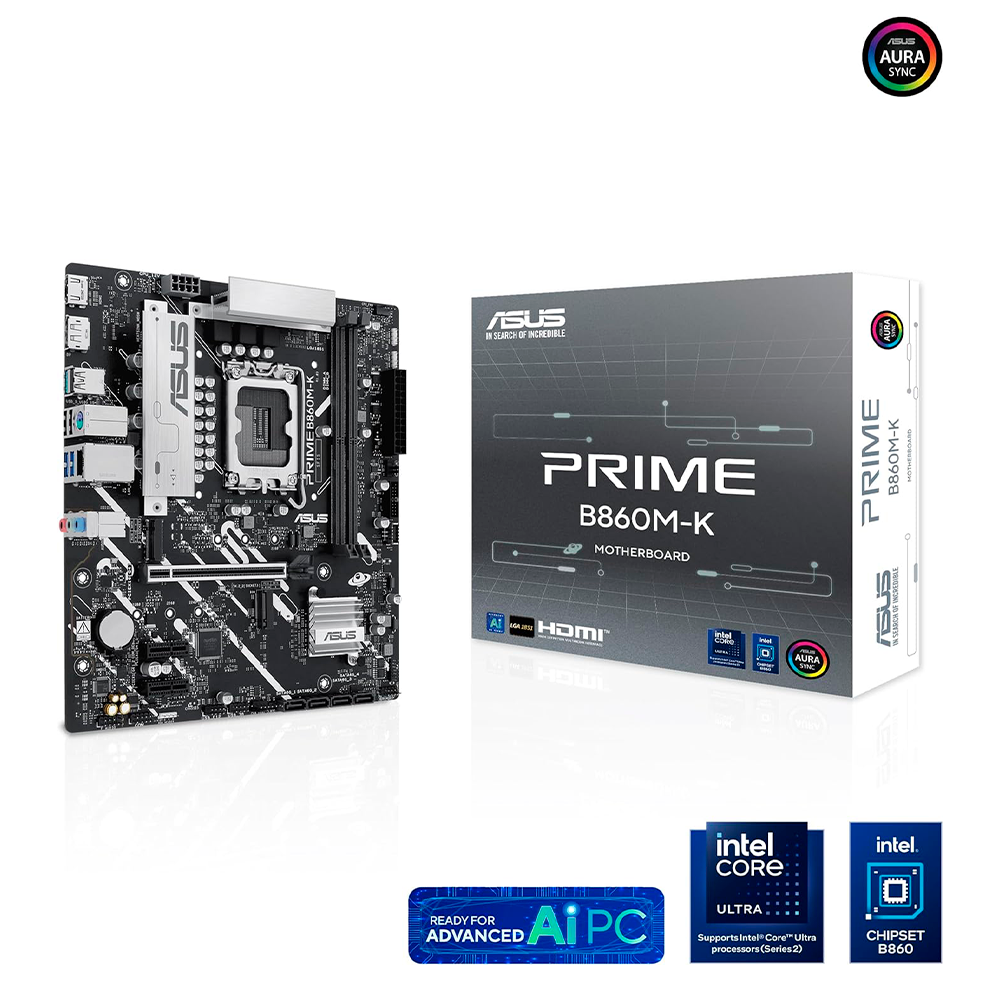 Tarjeta Madre Asus Lga 1851/ddr5/hdmi/dp/comp Core Ultra (prime B860m-k)