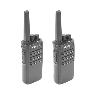 Par De Radios Tx500 Vhf 136-174 Mhz Con 5 Watts De Potencia, 16 Canales Preconfigurados.