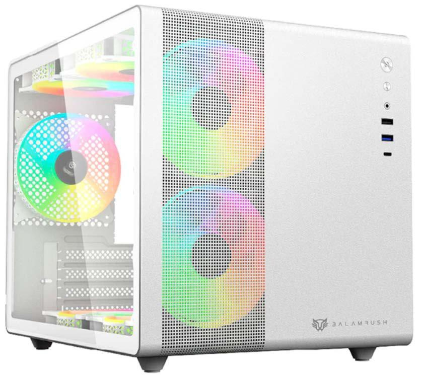 Gabinete Balam Rush Gi930  M-atx Panel Izq Cristal Blanco Br-936040