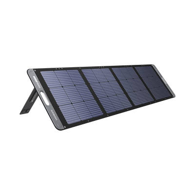 Panel Solar Plegable 200w / Recomendado Para El Power Station Portable De 1200w Ugreen /  Alta Eficiencia De Conversión / Alineación Inteligente De La Luz Solar / Resistente Al Agua Y Duradero / Incluye Cable Xt60 Macho A Macho 2m.