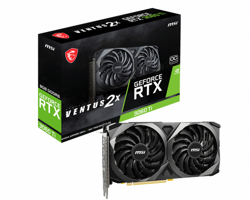 Tarjeta de Video MSI NVIDIA GeForce RTX 3060 Ti Ventus 2X 8G OCV1 LHR, 8GB 256-bit GDDR6, PCI Express 4.0