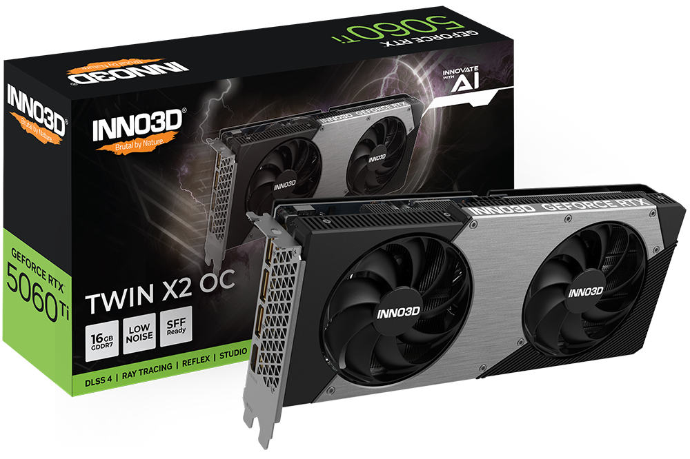 Tarjeta de Video Inno3d Geforce Rtx 5060ti X2oc 16gb