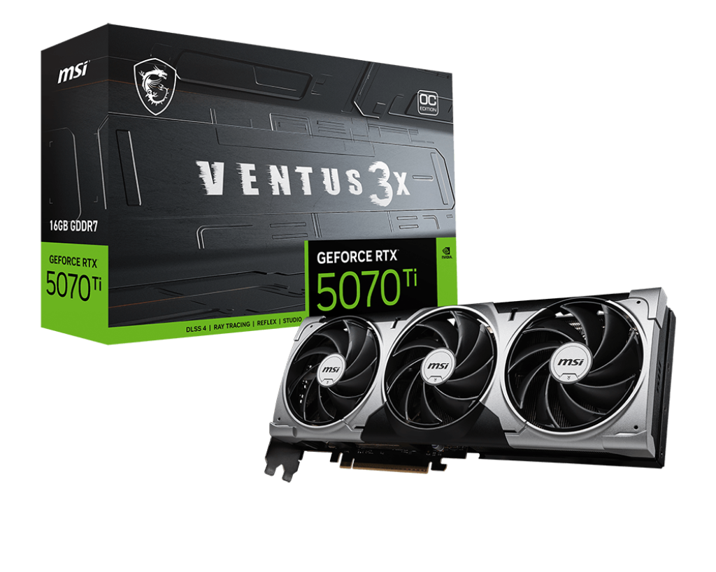 Tarjeta de Video  Msi Geforce Rtx 5070ti 16g Ventus 3x Oc 16gb Ddr7