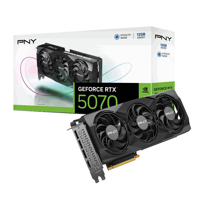 Tarjeta De Video Pny Geforce Rtx 5070 12gb Triple Fan Vcg507012tfxpb1