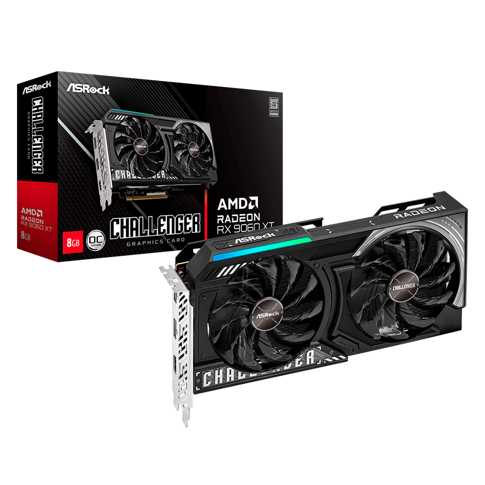 Tarjeta De Video Asrock Amd Radeon Rx 9060 Xt Challenger Oc/8gb Gddr6/pcie 5.0 X 16/128 Bits/boost