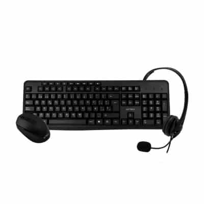 Kit  3 En 1 Multimedia Acteck Teclado/mouse/diadema Creator Ac-931687