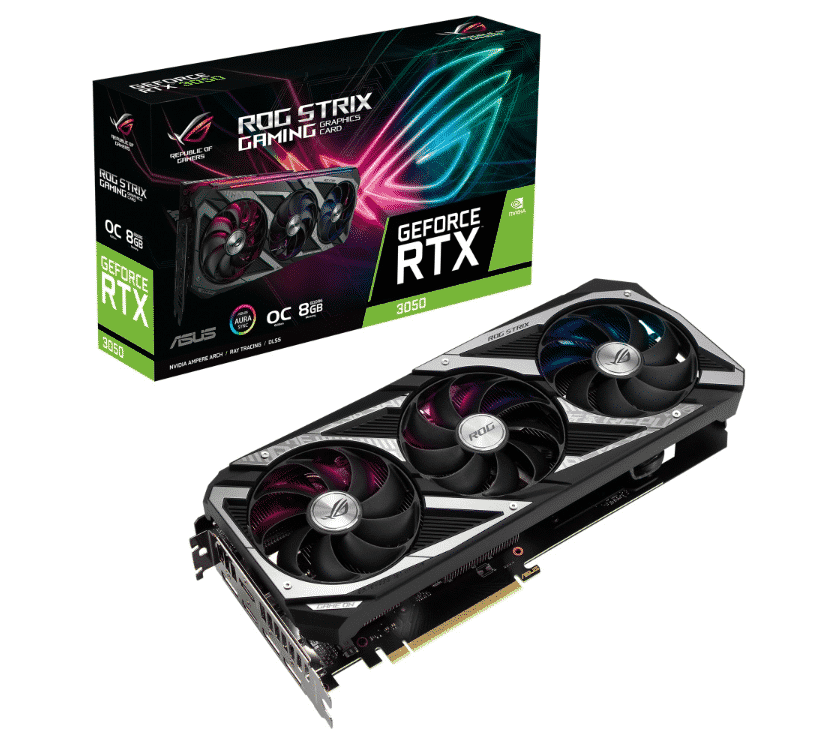 Tarjeta     De Video ASUS Nvidia ROG Strix Geforce RTX 3050 OC Gaming 8gb GDDR6