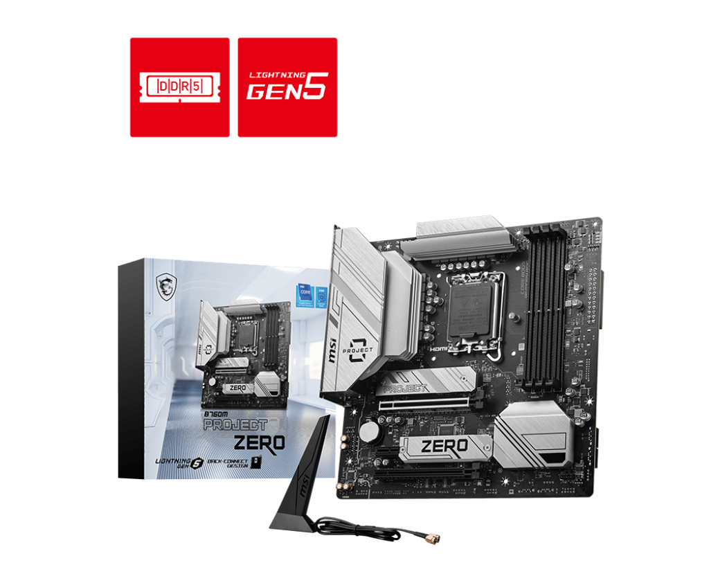 Tarjeta Madre Msi B760m Project Zero 1700, Ddr5, Matx