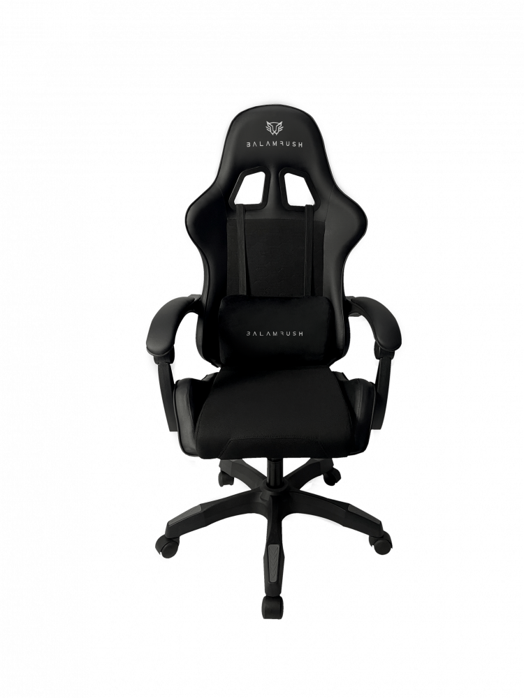 Silla Gamer Balam Rush Power Rush V2 Black Edition / Inclinacion 135 / Tela Y Piel Sintetica /
