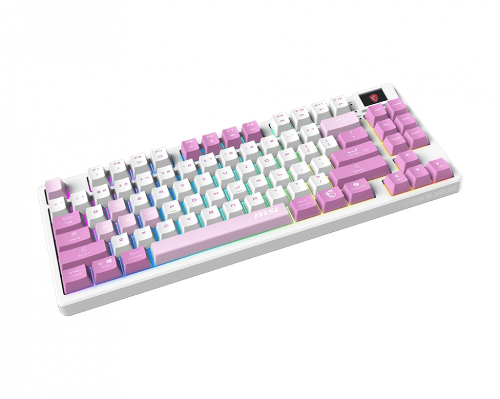 Teclado Inalambrico Msi Forge Gk600 Tkl W Violet Us