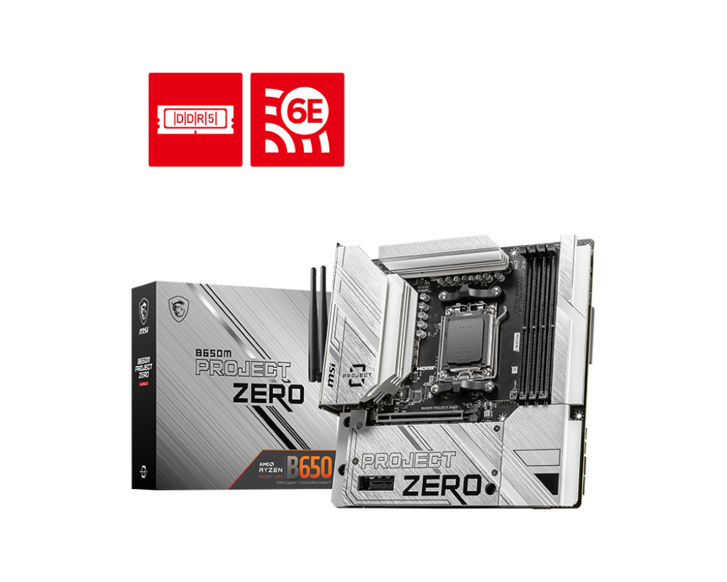 Tarjeta Madre Msi B650m Project Zero Ddr5, Am5, Matx