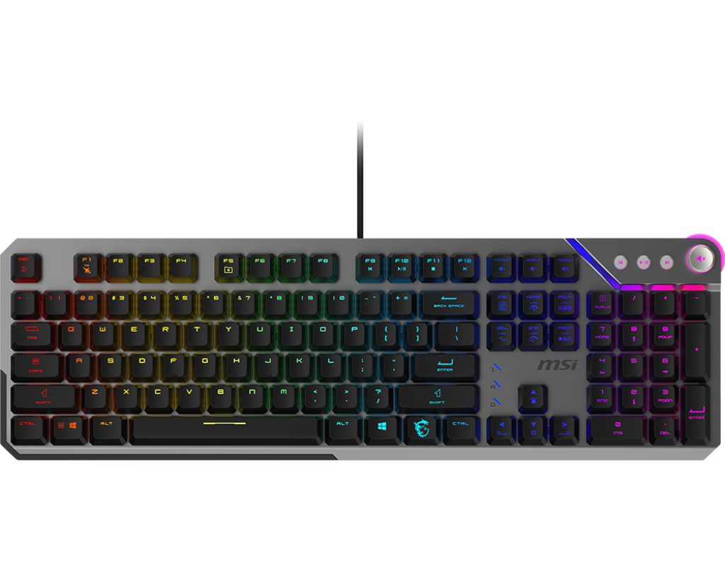 Teclado Alambrico Msi Strike 600 Silent Usb 2.0