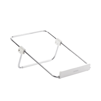 Soporte Para Laptop / Plegable / Ajustable De 87 A 131 Mm / Amplia Compatibilidad 11''-16'' / Capacidad De Carga 20 Kg / Antideslizante /  Ultra Ligero / Metal / Abs / Silicona / Color Plata
