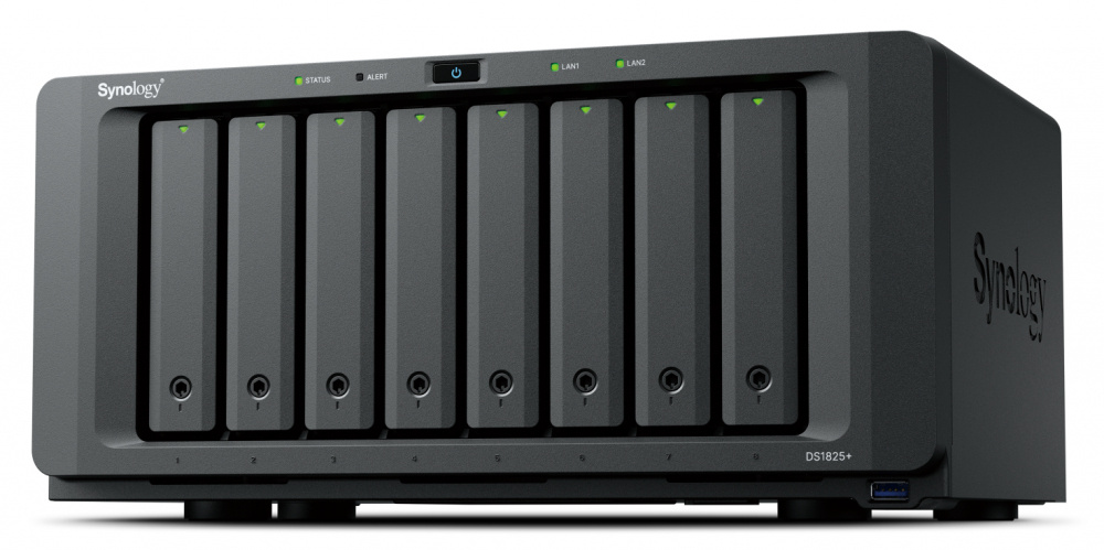 Nas Synology Ds1825+/ 8 Bahias Ampliables Hasta 18/nucleo Cuadruple 2.2ghz/8gb Ddr4 Ampliable A