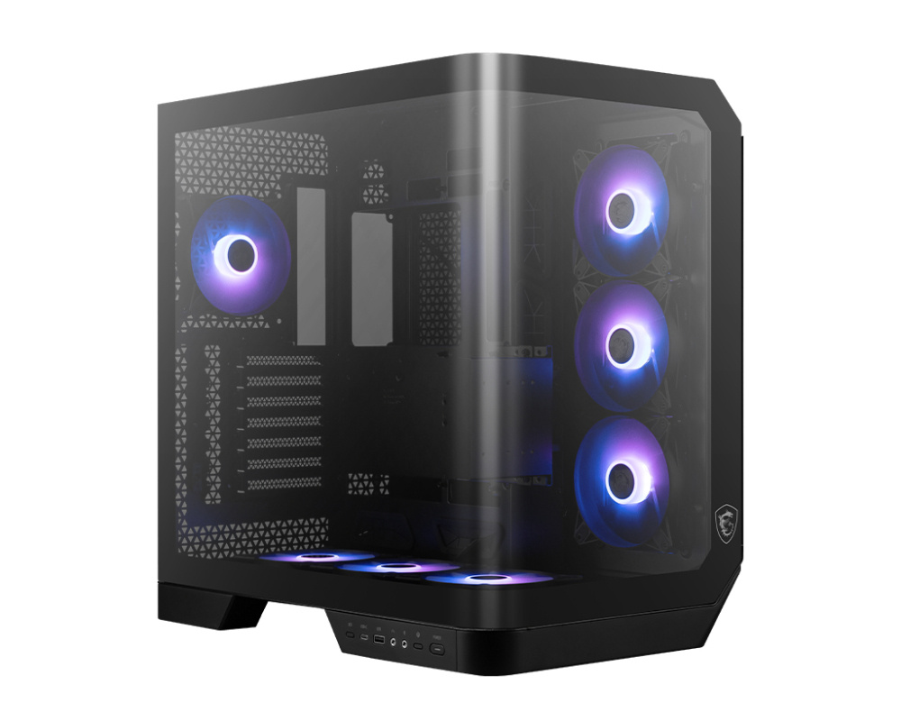Gabinete Gaming Msi Pano 100l Pz / Media Torre / Atx/micro Atx/mini Itx/ Negro/ Sin Fuente/pc/gamer