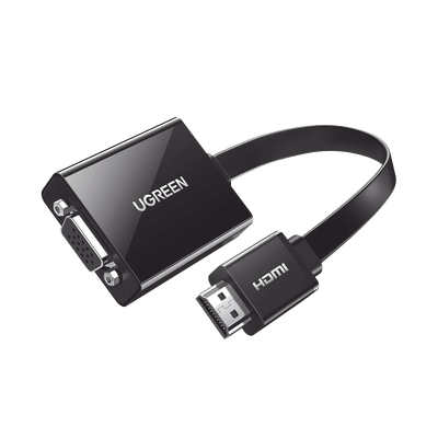 Adaptador Hdmi A Vga / Resolución 1080p / Audio 3.5mm / Con Puerto Micro Usb Para Alimentación / Plug &amp;  Play / No Requiere Controlador / Abs / Flexible Y Duradero