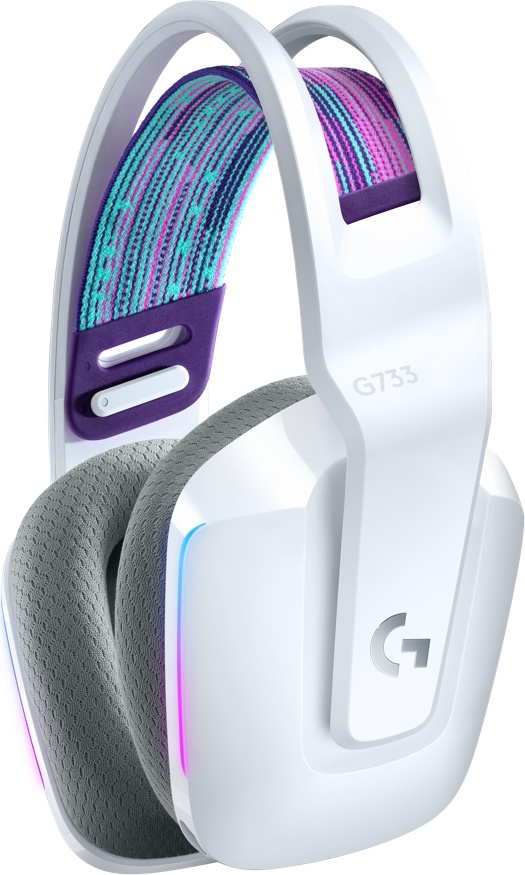 Audifonos Gaming Logitech G733 Lightspeed Rgb Inalambrico Recargable Hasta 29hrs De Uso Blanco