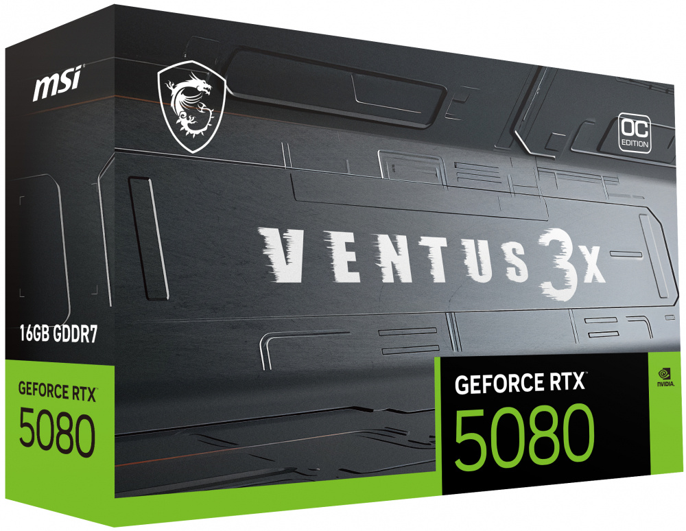 Tarjeta De Video Msi Nvidia Geforce Rtx 5080 Pci E Gen 5 /16gb/gddr7/estandar/1hdmi/3xdp/gama