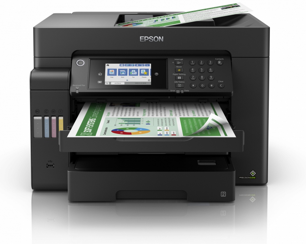 Multifuncional Epson L15150, Ppm 32 Negro / 20 Color, Tinta Continua, Ecotank, Usb, Red, Wifi, Adf,