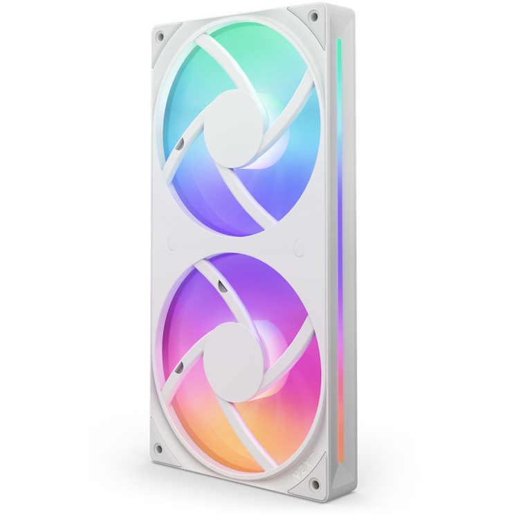Kit 2 Ventiladores Nzxt U240 Unibody Rgb 240mm Blanco