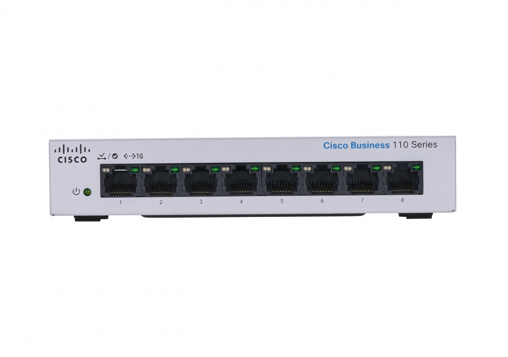 Switch Cisco Gigabit Ethernet Business CBS110, 8 Puertos 10/100/1000Mbps (4x PoE), 16 Gbit/s, 8000 Entradas - No Administrable