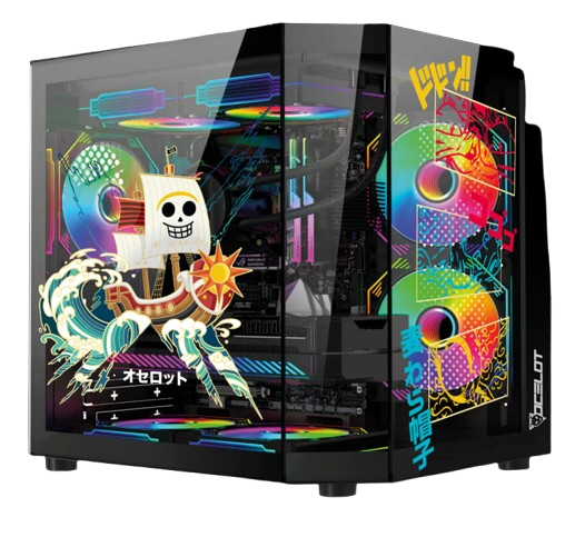 Gabinete Ocelot Gaming Black Buccaneer /m-atx, Itx / Panel Lateral Y Frontal De Cristal Templado /