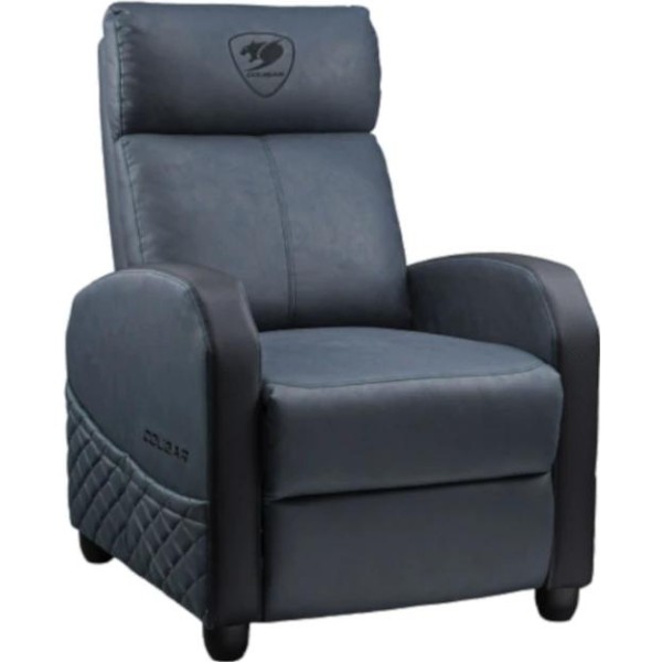 Sofa Cougar Ranger Elite Navy Blue Terciopelo Reclinable Bolsillo Lateral 135kg