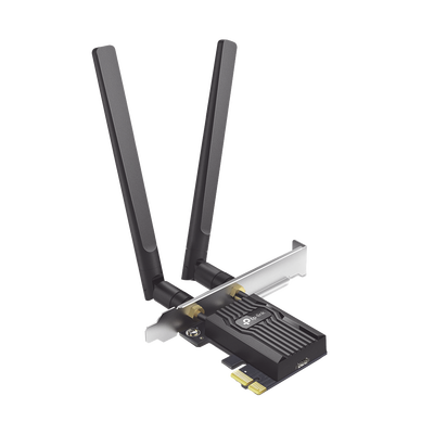 Adaptador Pcie Inalámbrico Doble Banda Ax3000 Mbps / Seguridad Inalámbrica Wpa3 /antena De Alta Ganancia / Tecnología Mu-mumo 2x2 / Soporte De Perfil Bajo Y Altura Completa / Bluetooth 5.2