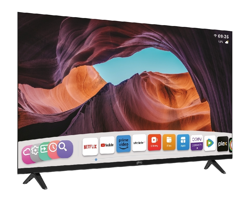 Television Smart Ghia Whale Tv 50 Pulg Uhd 4k Wifi, Rj45,3 Hdmi,2 Usb, Rca, Aux 3.5mm/ Optico, Dolby