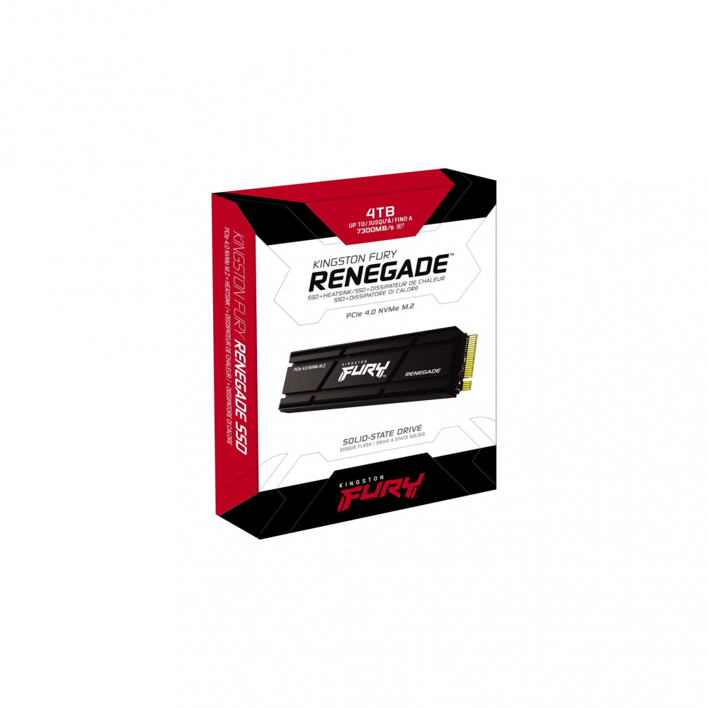 Kingston Fury Renegade Pcie 4.0 Nvme M.2 Ssd 4000g W/ Heatsink