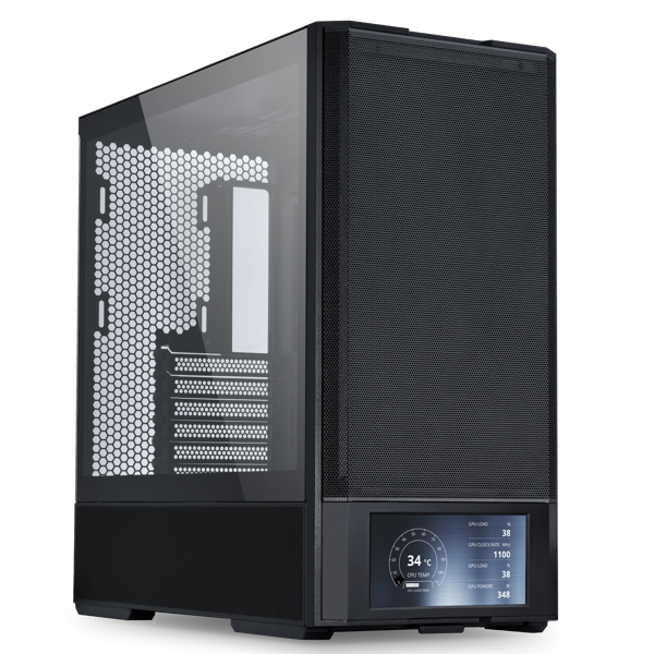 Gabinete Lian Li  Lancool 207 Digital Black Crist Temp Atx/ Micro-atx/mini-itx
