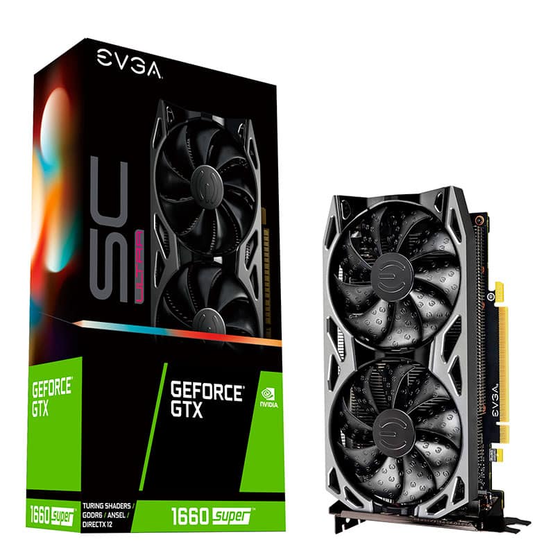 TARJETA DE VIDEO EVGA NVIDIA GEFORCE GTX 1660 SUPER SC ULTRA GAMING 06G-P4-1068-KR PUE