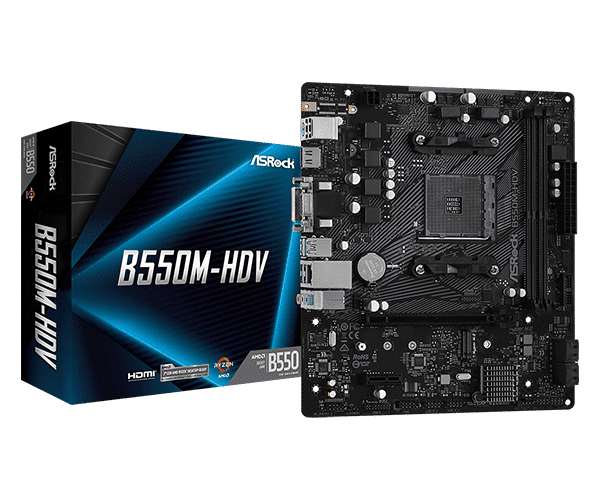 Tarjeta     Madre Asrock B550m-hdv AM4 Ryzen Gen/3 Pcie/4.0 Pue