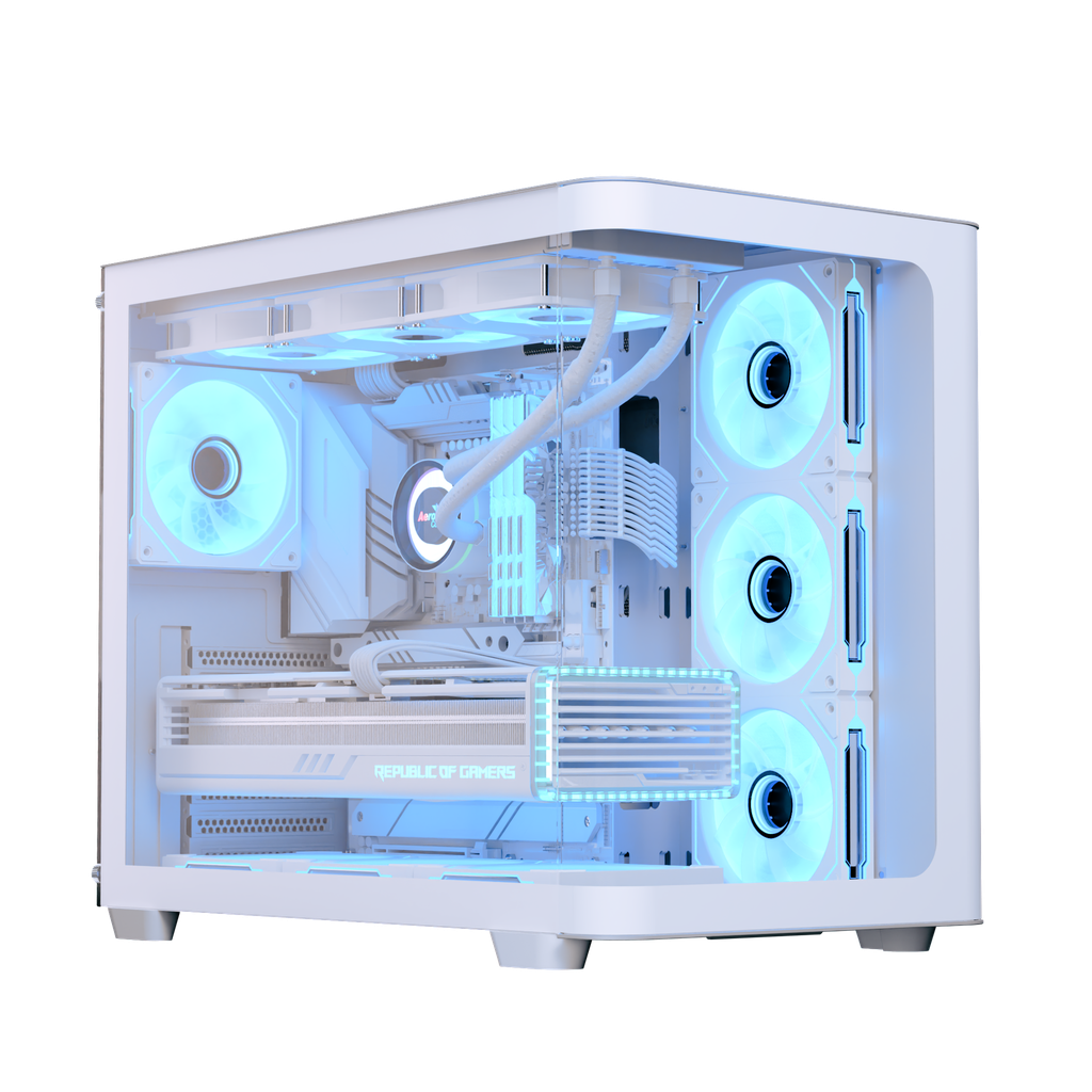 Gab Aerocool P500c-g White Cristal Temp Atx