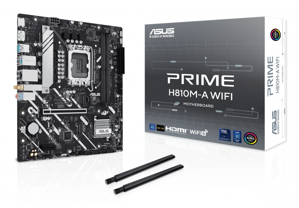 Tarjeta Madre Asus H810 Intel S-1851 Serie 2 /2x Ddr5 6400 /hdmi /dp /2x M.2 /2x Usb 3.2 /wifi 6 /bluetooth