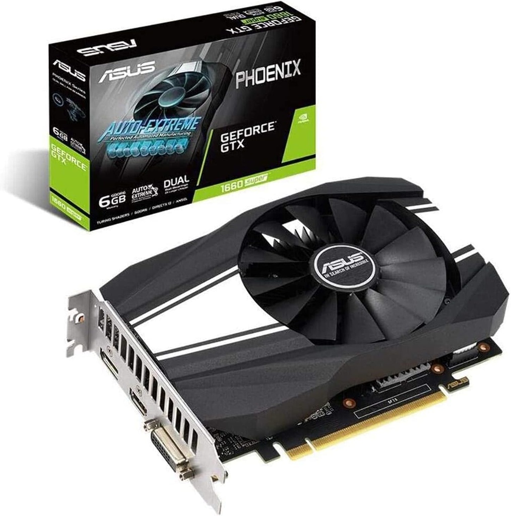 Tarjeta De Video Asus Nvidia Gtx1660 /pcie X16 3.0 /6gb Ddr5 /hdmi /dp /dvi-d /estandar /gama Basica (copia)
