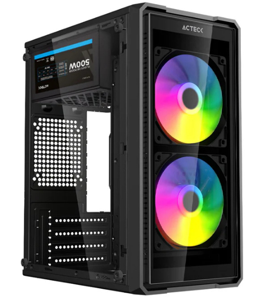 Gabinete Acteck Doom Ultra Crystal Gi750c / Mini Torre / Paneles De Cristal Templado / Fuente De