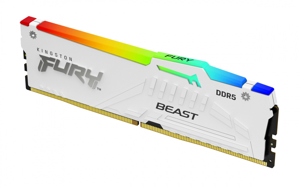 KINGSTON DDR5 16GB 5600MTs DIMM FURY BEAST WHITE RGB EXPO KF556C36BWEA-16
