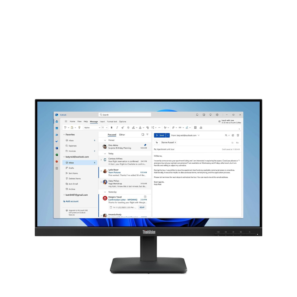 Monitor Lenovo Thinkvision  S24-4e /23.8 Fhd (1920x1080) Ips / 1x Hdmi® 1.4, 1x Vga /3 Yr Garantia