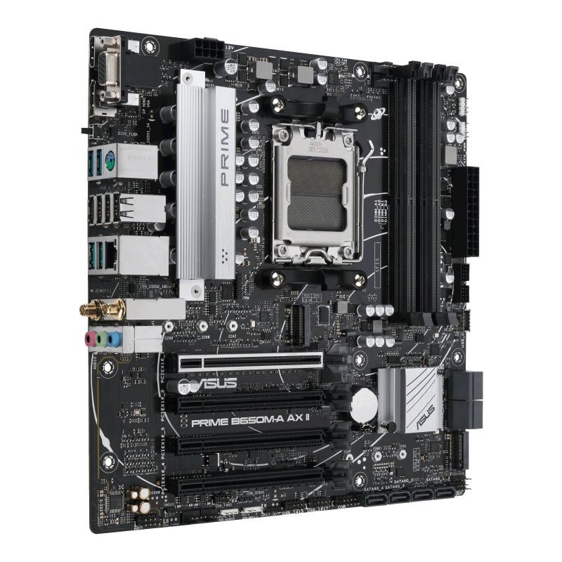 MB ASUS PRIME B650M A AX II AMD7000 AM5 4DDR5 128GB PRIME B650M A AX II
