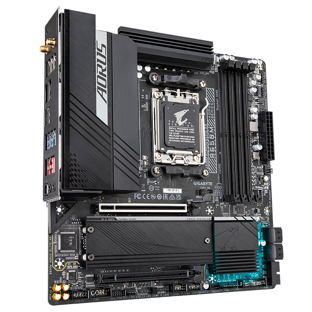 MB GIGABYTE B650M AORUS ELITE AX MICRO ATX AM5 4DDR5 M.2 PCIE 4.0 USB 3.2 B650M AORUS ELITE AX