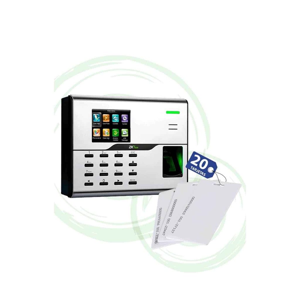 Control De Acceso Y Asistencia Zkteco Simple Con 20t(ua860idcard Pak)