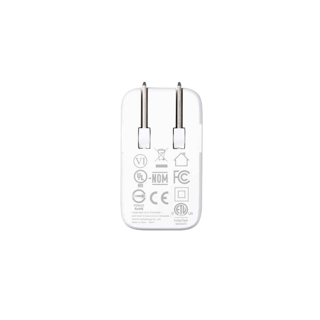 Cargador De Pared Adata Usb 65w,usb-c Blanco Chargeru-0653-qcpdwh