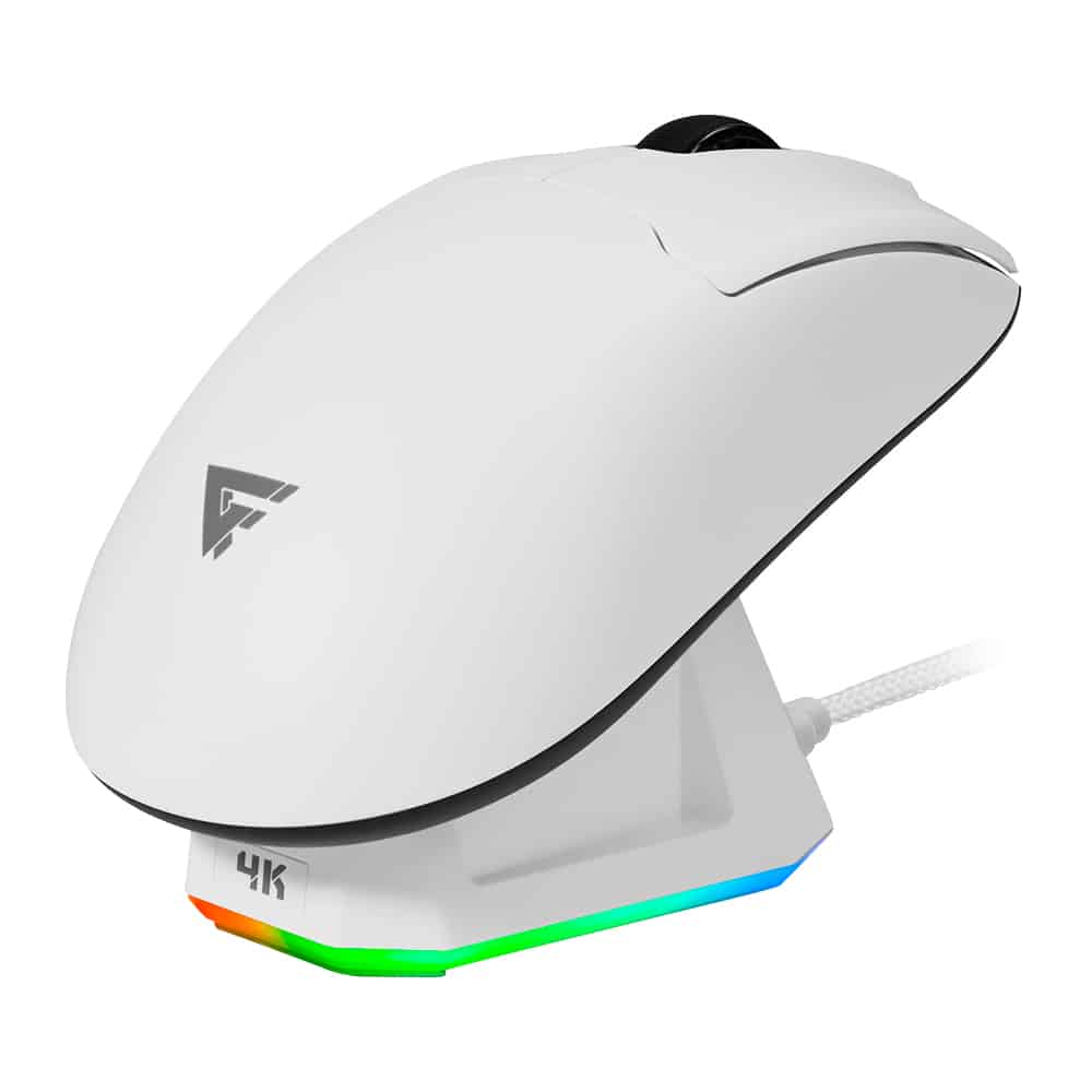 Mouse Game Factor Inal. Wireless 2.4g+bt, Pixart 3395, 26k Dpi, 4k Hz Base Rgb 56g (mow800-wh)